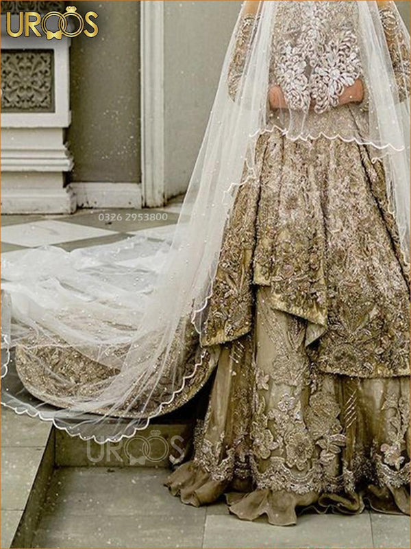 Meher Saaz – Bridal Veil with Luxe Scallops