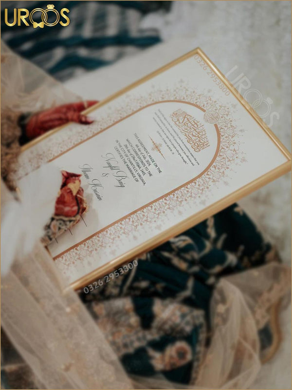Ahd-e-Mohabbat – Nikah Certificate Frame