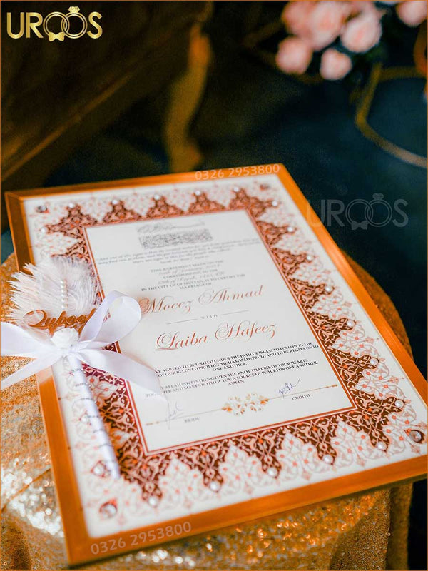 Ahd-e-Wafa – Nikah Certificate Frame